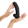 SHAFT MODEL C 7.5 INCH DONG WITH BALLS BLACK
