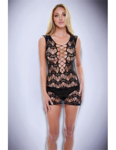 BACI CORSET FRONT LACE MINI DRESS BLACK, OS 2