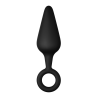 FORTO F-10 SILICONE PLUG W/ PULL RING LARGE BLACK