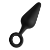 FORTO F-10 SILICONE PLUG W/ PULL RING LARGE BLACK