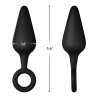 FORTO F-10 SILICONE PLUG W/ PULL RING LARGE BLACK