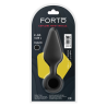 FORTO F-10 SILICONE PLUG W/ PULL RING LARGE BLACK