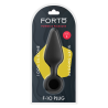 FORTO F-10 SILICONE PLUG W/ PULL RING LARGE BLACK