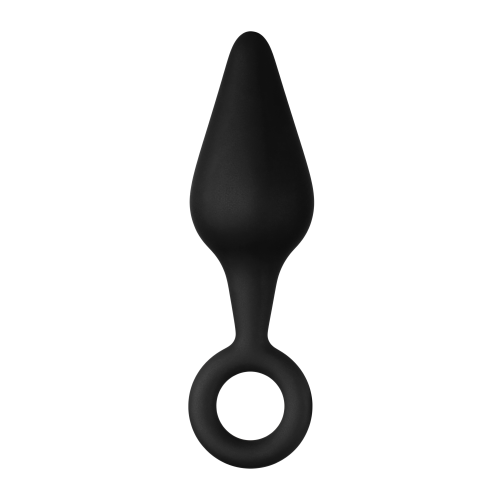 FORTO F-10 SILICONE PLUG W/ PULL RING SMALL BLACK
