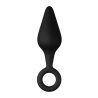 FORTO F-10 SILICONE PLUG W/ PULL RING SMALL BLACK