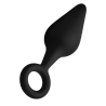FORTO F-10 SILICONE PLUG W/ PULL RING SMALL BLACK