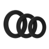 FORTO F-61 3 PIECE C-RING SET BLACK - Sklep erotyczny Intymnosc24.pl