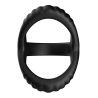 FORTO F-59 TRI COCK AND BALL RING BLACK - Sklep erotyczny Intymnosc24.pl