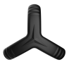 FORTO F-59 TRI COCK AND BALL RING BLACK - Sklep erotyczny Intymnosc24.pl