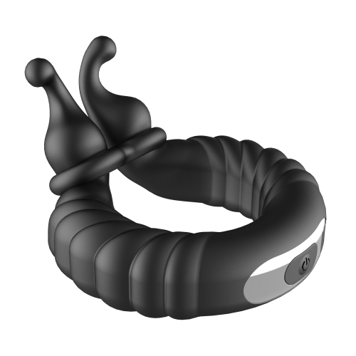 FORTO F-24 TEXTURED VIBRATING COCKRING BLACK