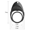 FORTO F-48 VIBRATING PERINEUM DOUBLE C-RING BLACK - Sklep erotyczny Intymnosc24.pl