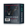 FORTO F-48 VIBRATING PERINEUM DOUBLE C-RING BLACK - Sklep erotyczny Intymnosc24.pl