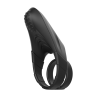 FORTO F-48 VIBRATING PERINEUM DOUBLE C-RING BLACK - Sklep erotyczny Intymnosc24.pl