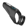 FORTO F-48 VIBRATING PERINEUM DOUBLE C-RING BLACK - Sklep erotyczny Intymnosc24.pl