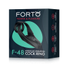 FORTO F-48 VIBRATING PERINEUM DOUBLE C-RING BLACK - Sklep erotyczny Intymnosc24.pl