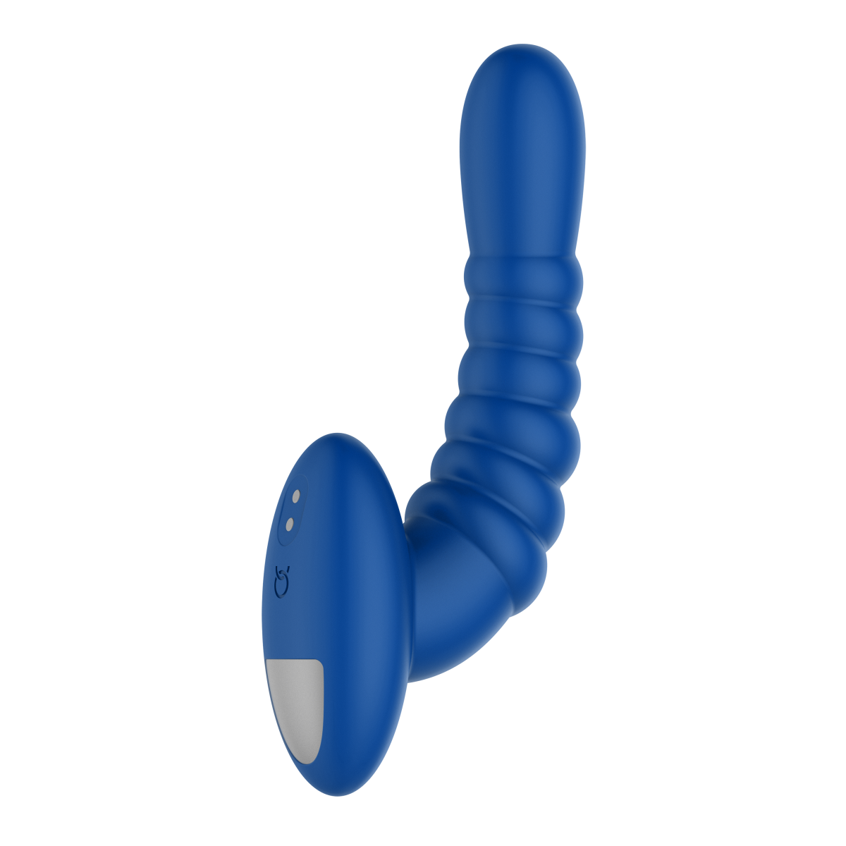 FORTO RIBBED PRO VIBRATING MASSAGER BLUE