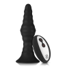 FORTO VIBRATING RIBBED PLUG WITH REMOTE CONTROL LARGE BLACK
