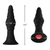 FORTO VIBRATING RIBBED PLUG WITH REMOTE CONTROL SMALL BLACK