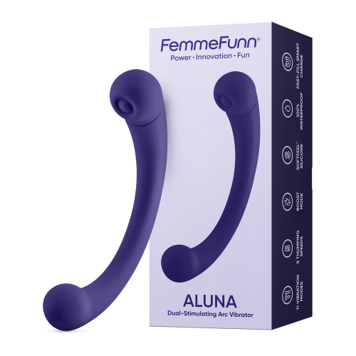 ssasaFEMMEFUNN ALUNA DUAL STIMULATING VIBRATOR PURPLE
