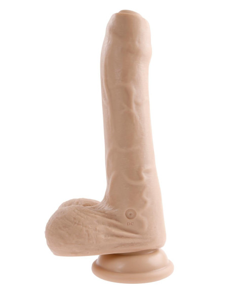 EVOLVED PEEK A BOO VIBRATING DILDO 8 INCH LIGHT