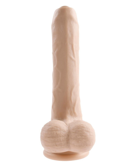 EVOLVED PEEK A BOO VIBRATING DILDO 8 INCH LIGHT