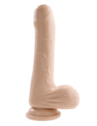 EVOLVED PEEK A BOO VIBRATING DILDO 8 INCH LIGHT
