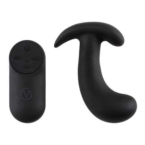 VIRGITE  PROSTATIC VIBRATOR WITH REMOTE CONTROL BLACK