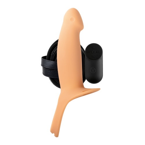 VIRGITE H4 VIBRATING HOLLOW STRAP H4 SIZE L FLESH