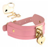 KINKY DIVA HEART LOCK & KEY COLLAR PINK/GOLD - Sklep erotyczny Intymnosc24.pl