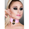KINKY DIVA HEART LOCK & KEY COLLAR PINK/GOLD - Sklep erotyczny Intymnosc24.pl