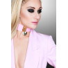 KINKY DIVA HEART LOCK & KEY COLLAR PINK/GOLD - Sklep erotyczny Intymnosc24.pl