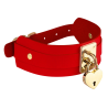 KINKY DIVA HEART LOCK & KEY COLLAR RED/GOLD