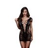 BACI CORSET FRONT LACE MINI DRESS BLACK, OS