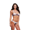 GREY FLORAL & LACE BRA SET, M/L