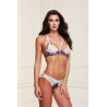 GREY FLORAL & LACE BRA SET, M/L