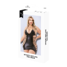 STRAPPY WETLOOK MINI DRESS BLACK, QS