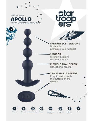 STARTROOPERS APOLLO REMOTE VIBRATING ANAL BEAD
