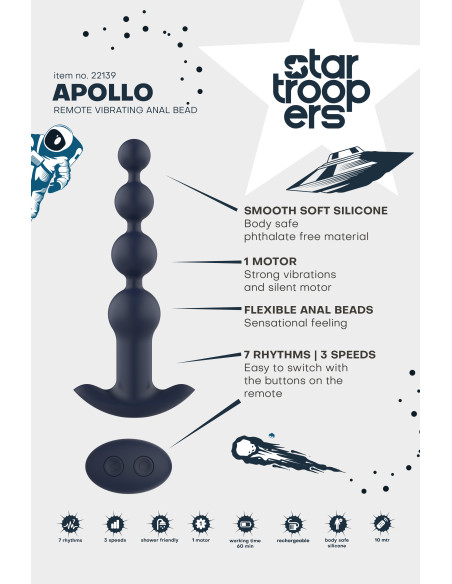 STARTROOPERS APOLLO REMOTE VIBRATING ANAL BEAD