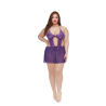 BACI LINGERIE AMETHYST LACE BABYDOLL PURPLE, QS