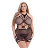 BACI DIAMONTE NET MINI DRESS BLACK, QS