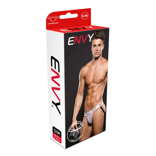 Białe jockstrapy z siateczką Logo Elastic Lowrise Mesh - Sklep erotyczny Intymnosc24.pl