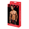 ENVY LACE-UP WETLOOK TRUNKS BLACK RED, S/M