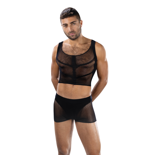 ENVY FISHNET ARMOR 2 PIECE SET BLACK, OS