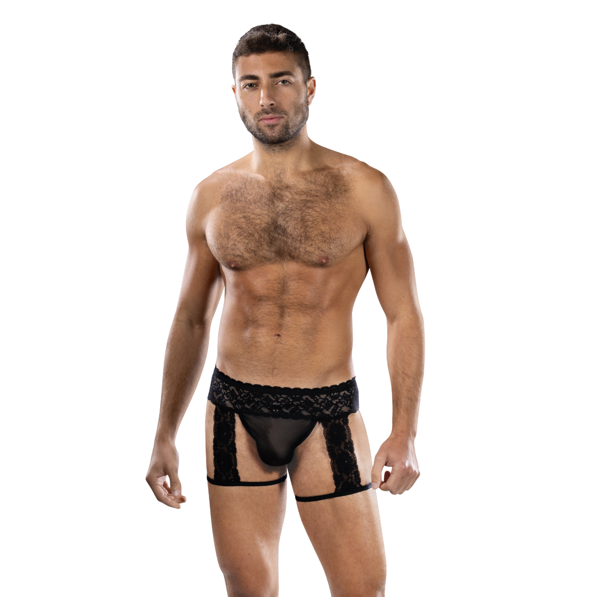 ENVY MIDNIGHT STRIDE GARTERS BLACK, OS