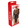 ssasaENVY FIERCE DEEP V MESH BODYSUIT BLACK, OS