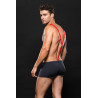 FIREMAN COSTUME 2PCS BLUE, L/XL