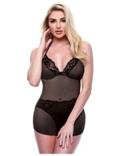 BACI 2 PCS. ECO CHEMISE AND PANTY SET BLACK, M/L