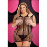 LAPDANCE SHREDDED MINI DRESS BLACK, QS