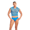 3 częściowy niebieski zestaw Rainbow Party Net Flex - Niebieski, L/XL - Sklep erotyczny Intymnosc24.pl