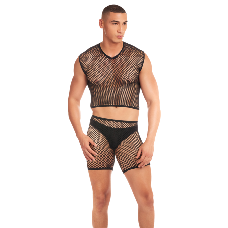 RAINBOW PARTY NET-BULA 3 PCS SET BLACK, L/XL